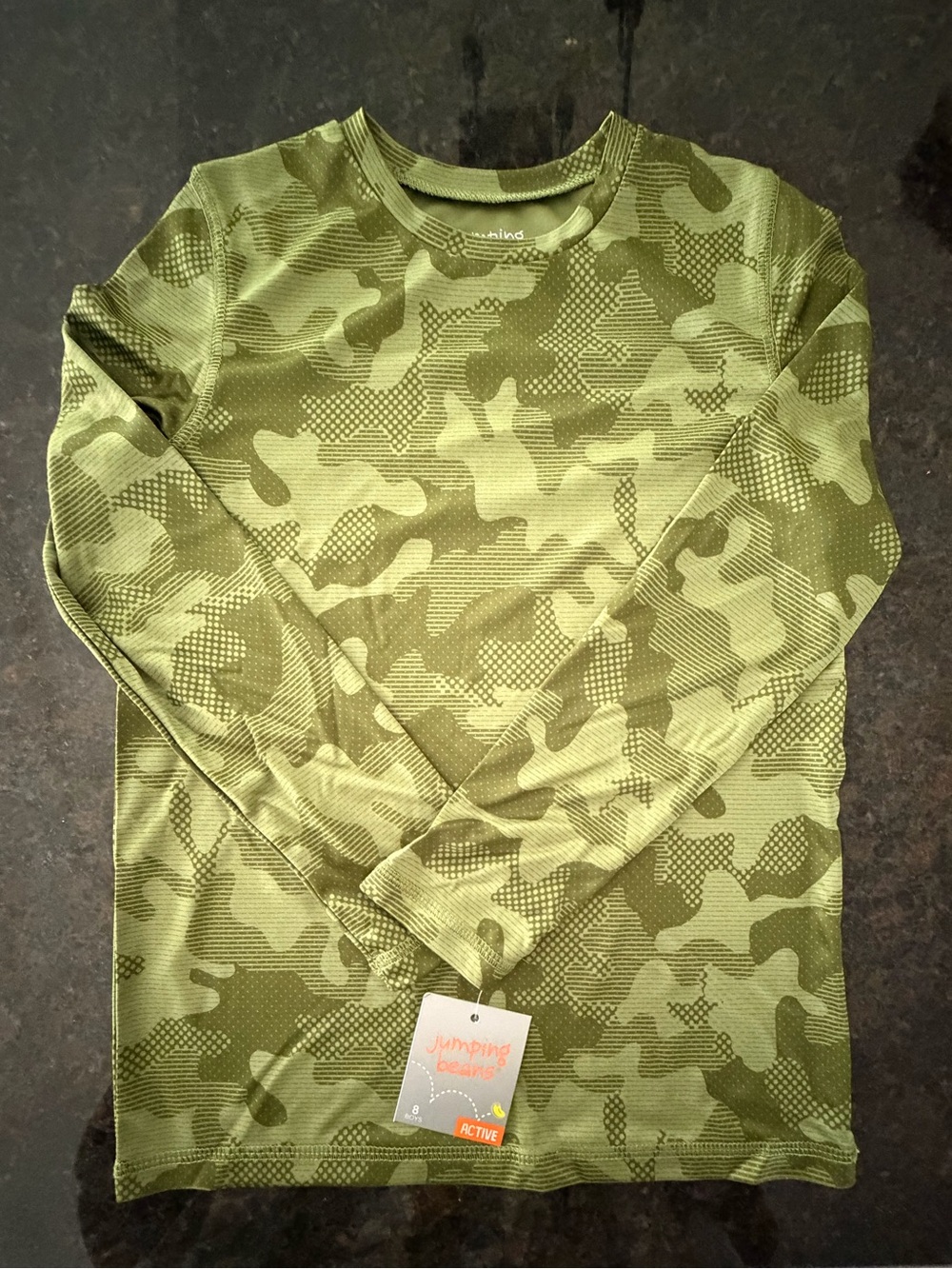 Kohl's Kids Olive Green Camo Long-Sleeve Activewear